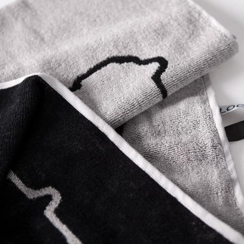 Glock Duschtuch grau/schwarz 70x140cm