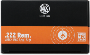 RWS .222Rem Match Jagd 3,4g 30Stk